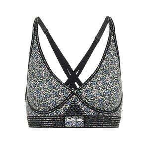 Adam Selman Sport- Multicolored Floral Banded Adjustable Sports Bra